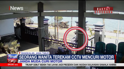 Aksi Janda Muda Curi Sepeda Motor di Bangkalan Terekam CCTV