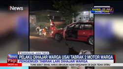 Tabrak Motor, Pengemudi Mobil Kabur Dihajar Warga di Bangkalan