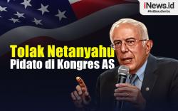 Infografis Senator AS Bernie Sanders Tolak Netanyahu Pidato di Kongres