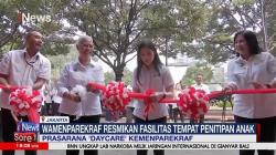 Ibu-Ibu Semringah Angela Tanoesoedibjo Resmikan Daycare di Kemenparekraf