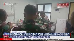 Polisi Dikeroyok Rombongan Pesilat PSHT di Jember