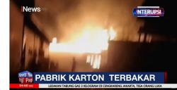 Pabrik Karton di Pasuruan Hangus Terbakar
