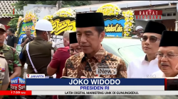 Jokowi Didampingi Gibran Melayat ke Rumah Duka Hamzah Haz