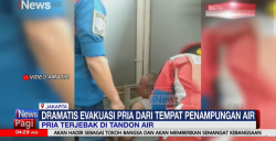  Pria Terjebak di Penampungan Air Sedalam 1 Meter, Evakuasi Berlangsung Dramatis