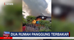 Dua Rumah Panggung di Pinrang Ludes Terbakar, Petugas Sulit Padamkan Api