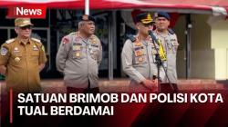 Usai Bentrokan Heboh Viral, Brimob dan Polisi di Kota Tual Damai: Pelukan dan Maaf Warnai Apel Gabungan