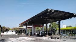 SPBU Colomadu di Karanganyar Jawa Tengah Terbakar
