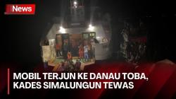 Detik-detik Dramatis Evakuasi Kades di Simalungun yang Mobilnya Terjun ke Danau Toba