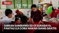 Momen Gibran Pantau Langsung Uji Coba Makan Siang Bergizi Gratis di SDN Klampis Ngasem 3 Surabaya