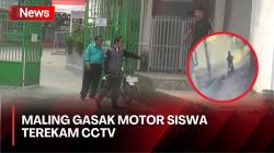 Aksi Maling Motor Siswa Terekam CCTV di Sekolah Parung Panjang Bogor