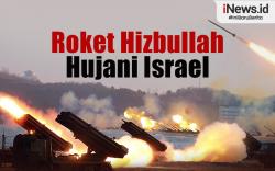 Infografis Puluhan Roket Hizbullah Hujani Israel Utara