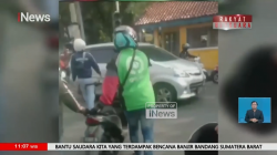 Terlibat Cekcok, Ojol Buang Motor Penagih Utang ke Kali