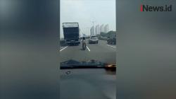 Viral! Pemotor Wanita Melaju di Jalan Tol Wiyoto-Wiyono, Diduga Depresi 