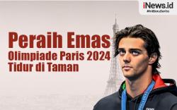 Infografis Perenang Italia Peraih Emas Olimpiade Paris 2024 Tidur di Taman Beralaskan Handuk