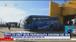 70 Unit Bus Pariwisata Dikirim ke IKN Jelang HUT ke-79 RI