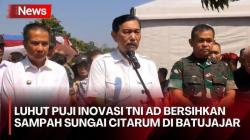Di Samping KSAD Maruli, Luhut Puji Inovasi Teknologi Perahu Pembersih Sampah Buatan TNI AD