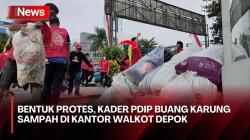 Protes TPA Cipayung Tutup, Kader PDIP Buang Karung Sampah di Kantor Wali Kota Depok