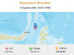 Gempa Terkini M 5,3 Guncang Pulaudoi Maluku Utara, Tidak Berpotensi Tsunami