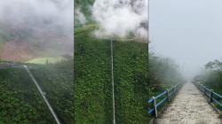 Viral Pemandangan Menakjubkan dari Kamera Drone Terlihat dari Atas Gunung Galunggung