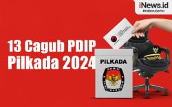 Infografis PDIP Umumkan 13 Cagub Pilkada 2024