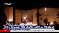 Sempat Terdengar Ledakan, SMPN 20 Medan Hangus Terbakar