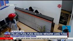 Perampok Berkaos Satlantas Gasak Agen Bank di Pelalawan
