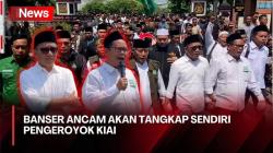 Massa NU Kembali Geruduk Mapolres Karawang, Desak Polisi Tangkap Penganiaya Kiai