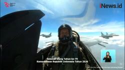 Keren! Atraksi Pesawat Tempur TNI AU di atas Langit Istana IKN