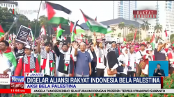 Massa Gelar Aksi Bela Palestina di Kawasan Patung Kuda Monas