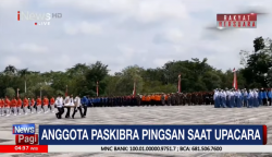 Diduga Kelelahan dan Cuaca Panas Anggota Paskibraka Pingsan Ditengah Upacara