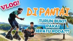 Menghadapi Tantangan Alam, Syarif Yosee Tunjukkan Skill Sepatu Roda di Pantai!