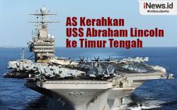 Infografis AS Kerahkan Kapal Induk USS Abraham Lincoln ke Timur Tengah 