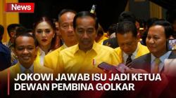 Diisukan Jadi Ketua Dewan Pembina Partai Golkar, Jokowi: Tanya Ketum!