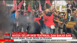 Mahasiswa Tolak RUU Pilkada di DPRD Blitar, Digelar Bersamaan Pelantikan Dewan