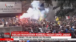 Aksi Tolak RUU Pilkada, Ribuan Mahasiswa Kembali Padati DPRD Jawa Barat