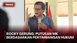 MK Ubah Aturan Pilkada, Rocky Gerung: Tak Mungkin Jokowi Dipuji Terus