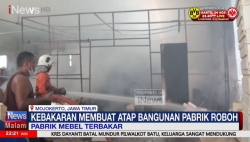 Pabrik Mebel di Mojokerto Ludes Terbakar