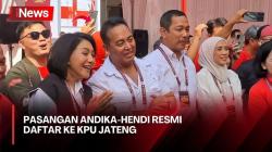 Ribuan Massa Antar Pasangan Andika-Hendi Daftar Cagub dan Cawagub ke KPU Jateng