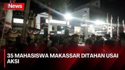 Ratusan Mahasiswa Duduki Polrestabes Makassar, Tuntut Pembebasan 35 Rekannya