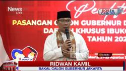 Ridwan Kamil-Suswono Daftar ke KPU DKI, Janji Warga Jakarta Dapat Pelayanan Cepat