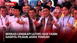 Gibran Dampingi Pendaftaran Ahmad Luthfi dan Taj Yasin di KPU Jawa Tengah