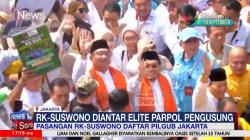 RK-Suswono Diantar Elite Parpol Pengusung Daftar ke KPU
