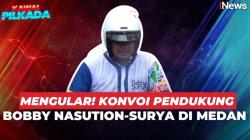 Momen Konvoi Motor Listrik Antarkan Bobby-Surya Daftar Pilgub ke KPU Sumut, Kahiyang Duduk Manis Dibonceng