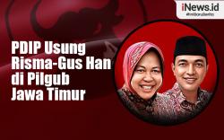 Infografis PDIP Usung Risma-Gus Han di Pilgub Jatim