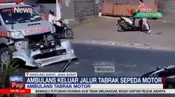 Viral Ambulans Tabrak Motor di Bandung Barat, Satu Orang Terluka