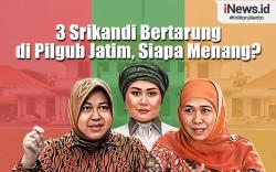 Infografis 3 Srikandi Bertarung di Pilgub Jatim, Siapa Menang?