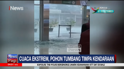 Angin Kencang, Kaca Pintu Masuk Mal Botani Square Pecah dan Papan Reklame Roboh