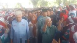 Pilkada Muba, Ribuan Pendukung Padati Deklarasi Lucianty dan Syaparudin