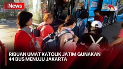 Ribuan Umat Katolik Jawa Timur Berangkat ke Jakarta untuk Misa Suci Bersama Paus Fransiskus