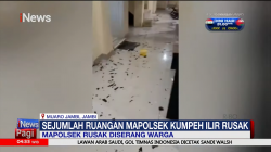 Mapolsek Kumpeh Ilir Dirusak Massa Dipicu Tahanan Tewas di Dalam Sel